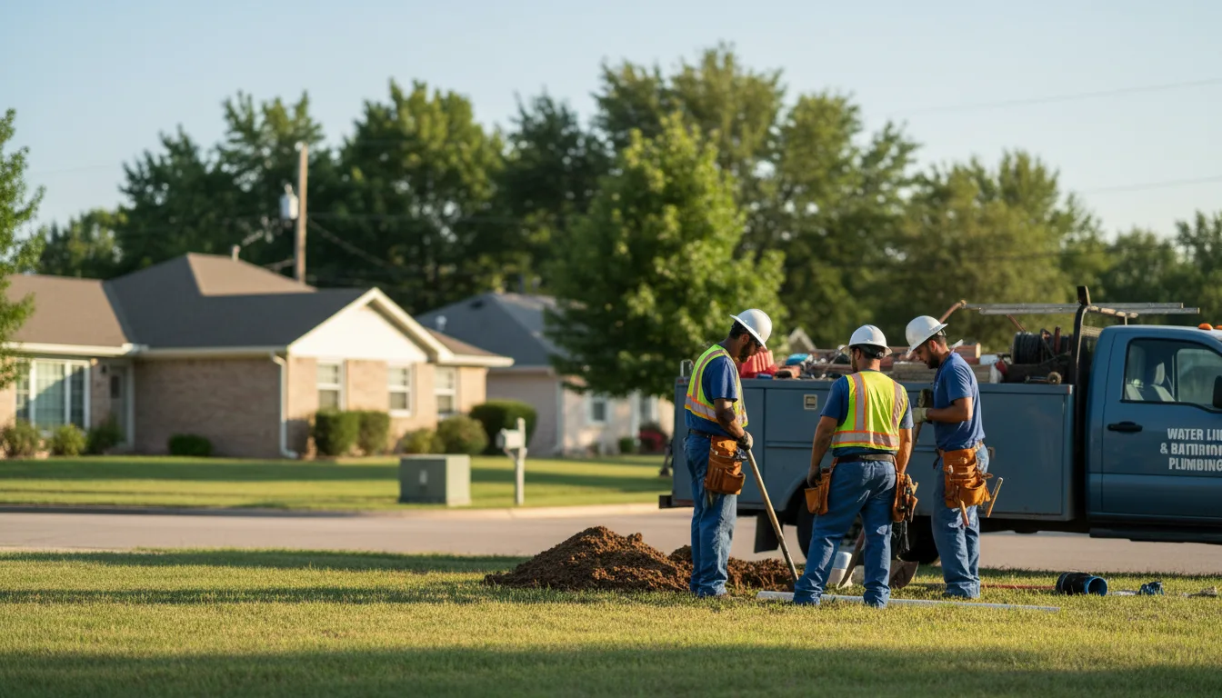 Residential water line and bathroom plumbing service in Woodstock, GA